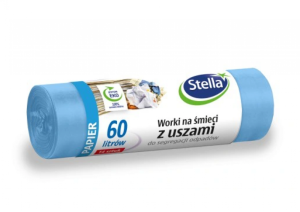 Worki do domowej segregacji 60L 14 szt. niebieskie papier Stella WNS-5151