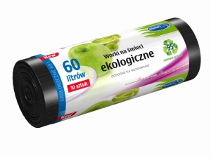 Worki na śmieci EKOLOGICZNE 60L 10 szt. (LDPE) STELLA WNS-4164