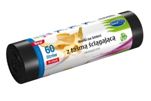 Worki na śmieci EKOLOGICZNE 60L 10 szt. z taśmą ściągającą (LDPE) STELLA WNS-4256