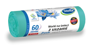 STELLA Worki na śmieci z uszami FRESH - świeży zapach 60L 16 szt.  WNS-3898