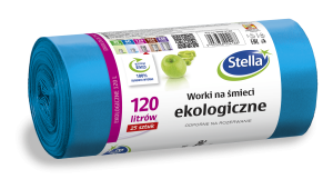 STELLA Worki na śmieci EKOLOGICZNE 120L 25 szt. niebieskie WNS-4188
