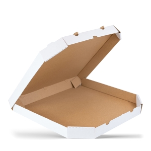 Pudełko PIZZA 45x45 a'100 SZARA  ścięte rogi