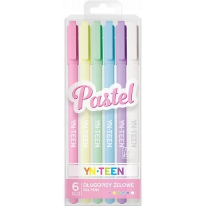 Długopisy Żelowe 6 Kolorów Pastel YN TEEN Interdruk