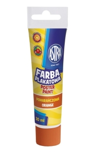 Farba plakatowa w tubce POMARAŃCZOWA 30ml ASTRA