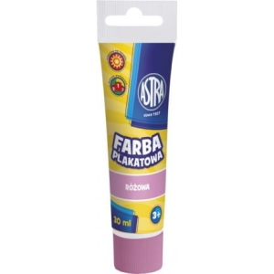 Farba plakatowa w tubce RÓŻOWA 30ml ASTRA