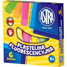 Plastelina fluorescencyjna 6 kolorów Astra