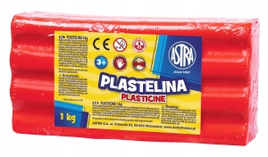 Plastelina 1kg czerwona Astra