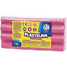 Plastelina 1kg różowa Astra