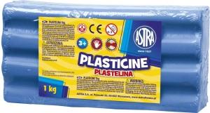 Plastelina 1kg niebieska Astra
