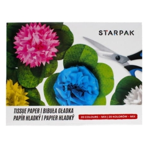 Bibuła gładka teczka 20 kolorów Starpack
