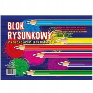Blok rysunkowy kolorowy A4 16 kartek Protos