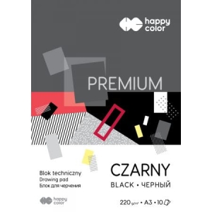  Blok techniczny PREMIUM czarny A3 220g 10 kolorów Happy Color
