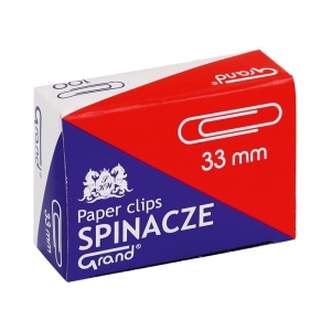 Spinacz 33mm Grand okrągły 100sztuk