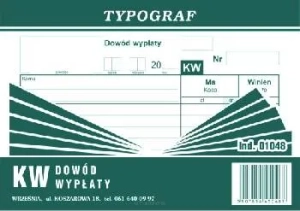 Druk Dowód wypłaty KW A6 Typograf