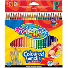 Kredki ołówkowe trójkątne 24 kolory Colorino