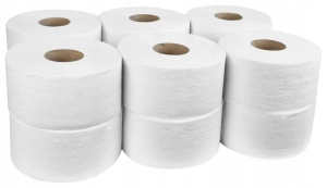 Papier toaletowy biały 2-warstwowy PTC-190 JUMBO/ sztuka /12szt. opakowanie