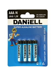 Baterie LR03 AAA Daniell Alkaline Blister (4sztuki)