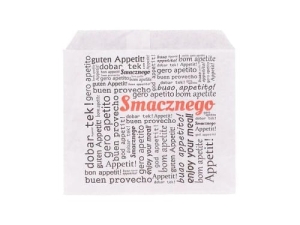 Torebka na FRYTKI 100g biała 140x100 Smacznego 200sztuk 22230
