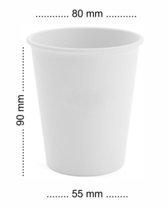 Kubek biały 250ml papier Plastic Free 100%papier a'100/2500 Karolla