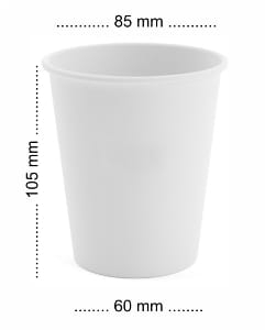 Kubek biały 300ml papier Plastic Free 100%papier a'50/1000 Karolla