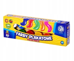 Farby Plakatowe 12kol 20ml. ASTRA 83114901