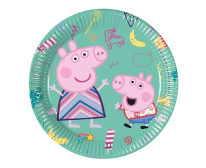 Talerzyki papierowe Peppa Pig 20cm 8szt.