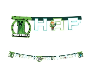Baner Minecraft -Happy Birthday 