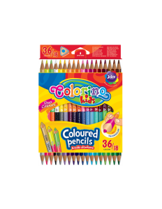 Kredki Ołówkowe Dwustronne 18szt Colorino 68512