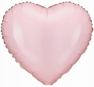 Balon foliowy SERCE 45cm jasny róż