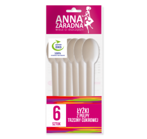 Łyżki BIO z pulpy trzciny cukrowej 6szt./34   AP-1305 