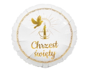 Balon foliowy okrągły CHRZEST ŚWIĘTY